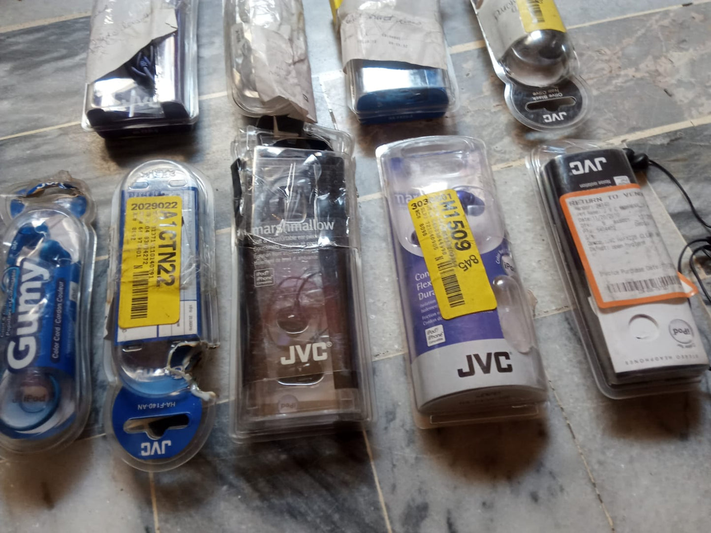 Original JVC Gumy & Marshmallow Earbuds | No Mic | Deep Bass | Soft Fit | Tangle-Free | Used/Open Box