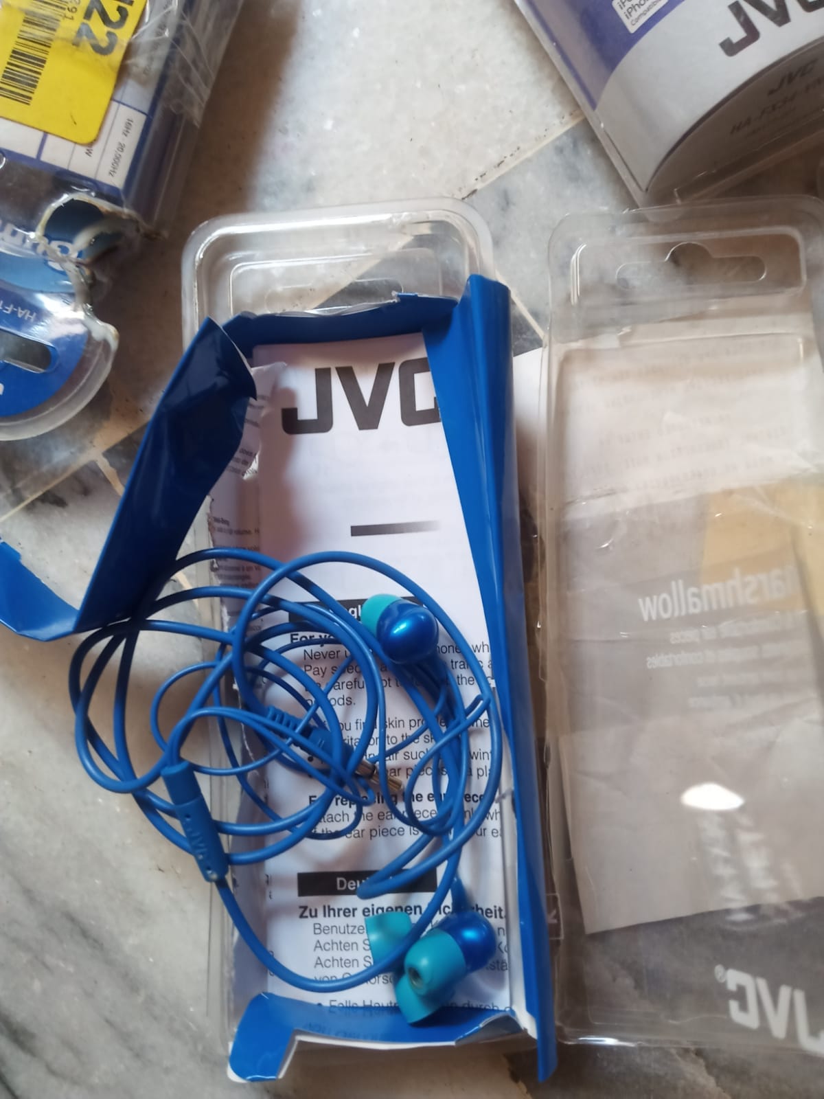 Original JVC Gumy & Marshmallow Earbuds | No Mic | Deep Bass | Soft Fit | Tangle-Free | Used/Open Box