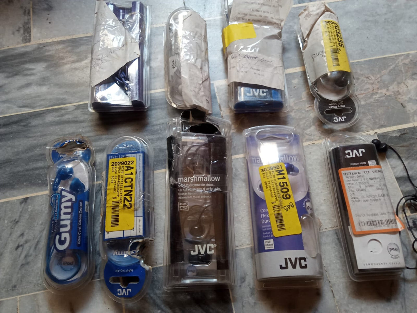 Original JVC Gumy & Marshmallow Earbuds | No Mic | Deep Bass | Soft Fit | Tangle-Free | Used/Open Box