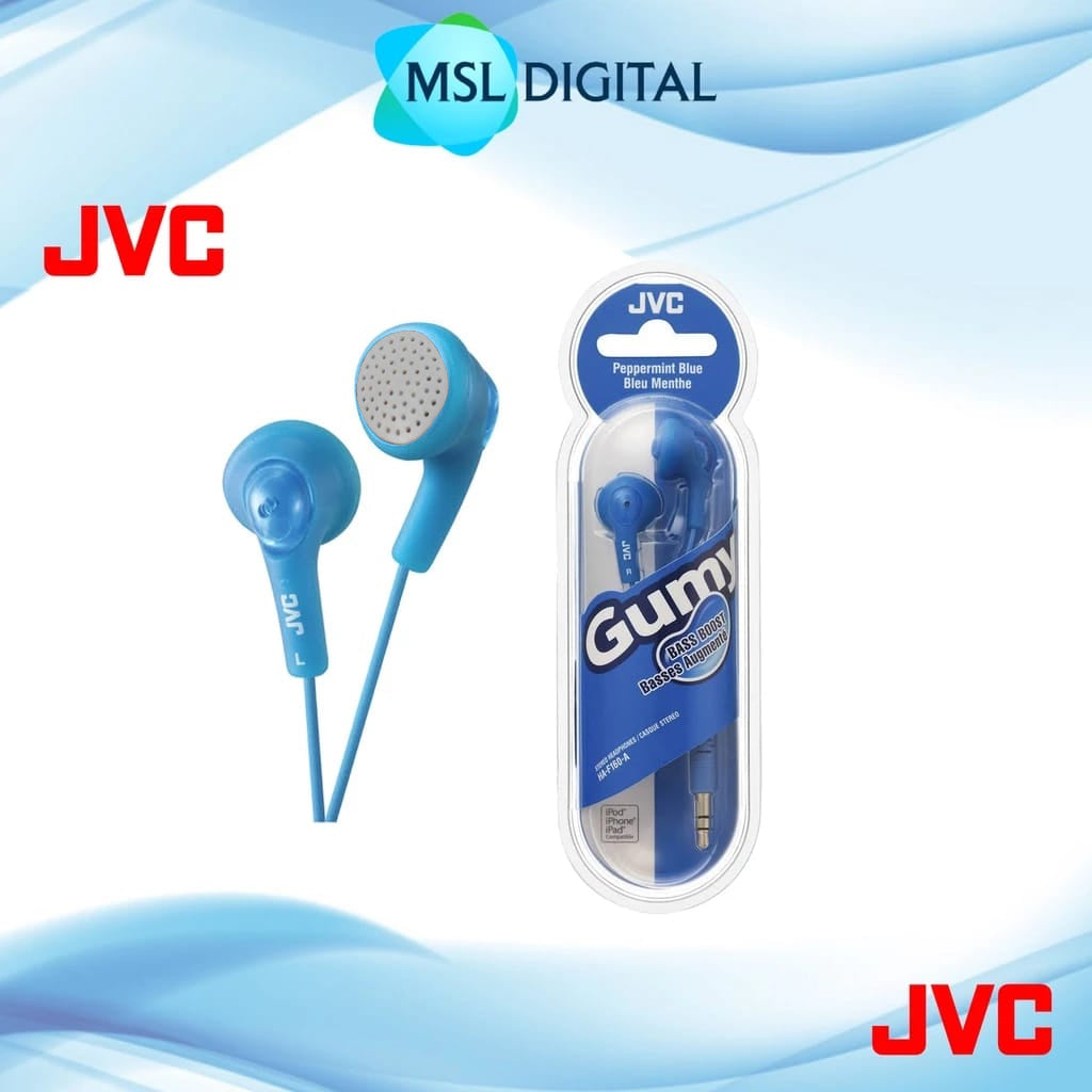 Original JVC Gumy & Marshmallow Earbuds | No Mic | Deep Bass | Soft Fit | Tangle-Free | Used/Open Box