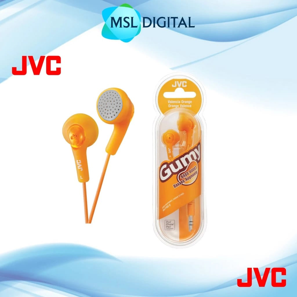Original JVC Gumy & Marshmallow Earbuds | No Mic | Deep Bass | Soft Fit | Tangle-Free | Used/Open Box
