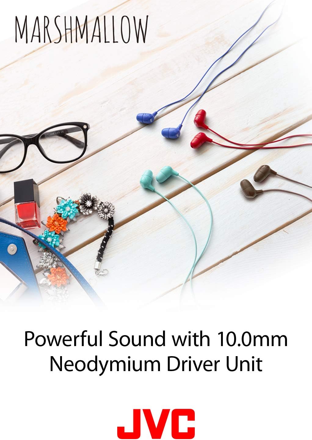 Original JVC Gumy & Marshmallow Earbuds | No Mic | Deep Bass | Soft Fit | Tangle-Free | Used/Open Box