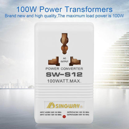 SINGWAY 100W   /  150W   /  500W   110V/120V to 220V/240V Step-Up&Down Voltage Converter Transformer SINGWAY 220 to 110V bidirectional Step Down Voltage Converter Transformer Travel Dual Channel Power Converter
