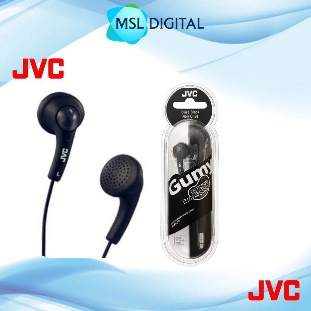 Original JVC Gumy & Marshmallow Earbuds | No Mic | Deep Bass | Soft Fit | Tangle-Free | Used/Open Box