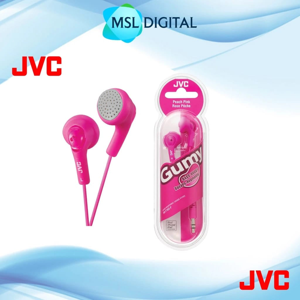 Original JVC Gumy & Marshmallow Earbuds | No Mic | Deep Bass | Soft Fit | Tangle-Free | Used/Open Box