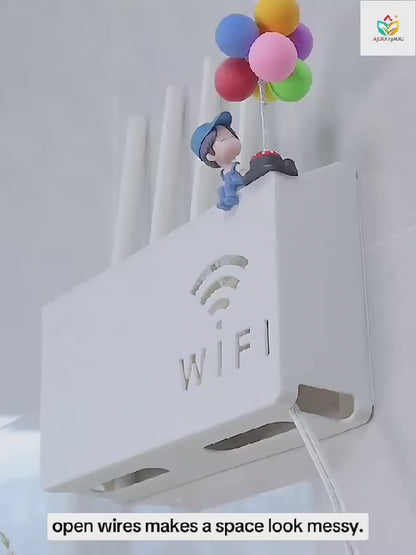 Wall-Mounted WiFi Router Box - Organize Wires (Black/White/Gray)