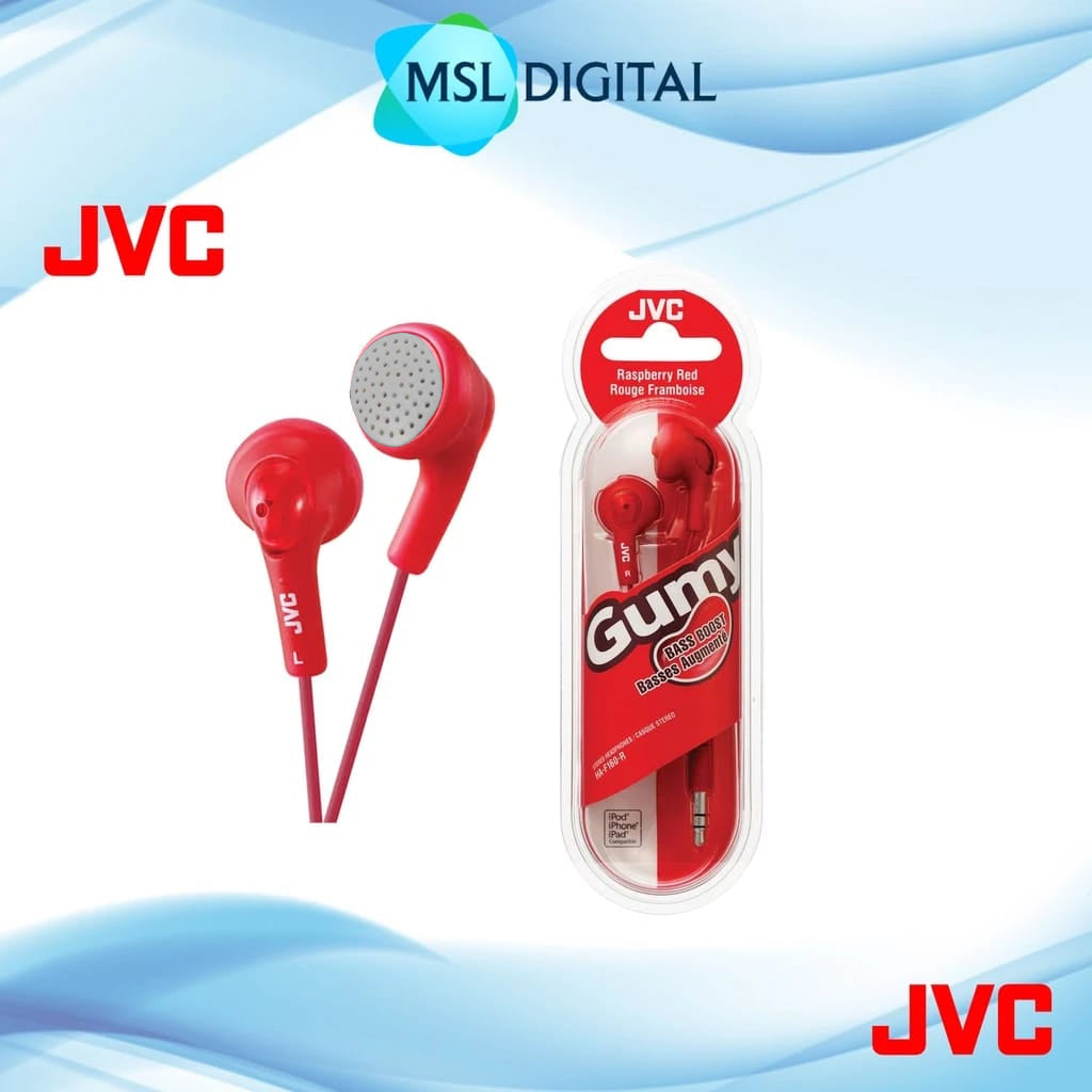 Original JVC Gumy & Marshmallow Earbuds | No Mic | Deep Bass | Soft Fit | Tangle-Free | Used/Open Box
